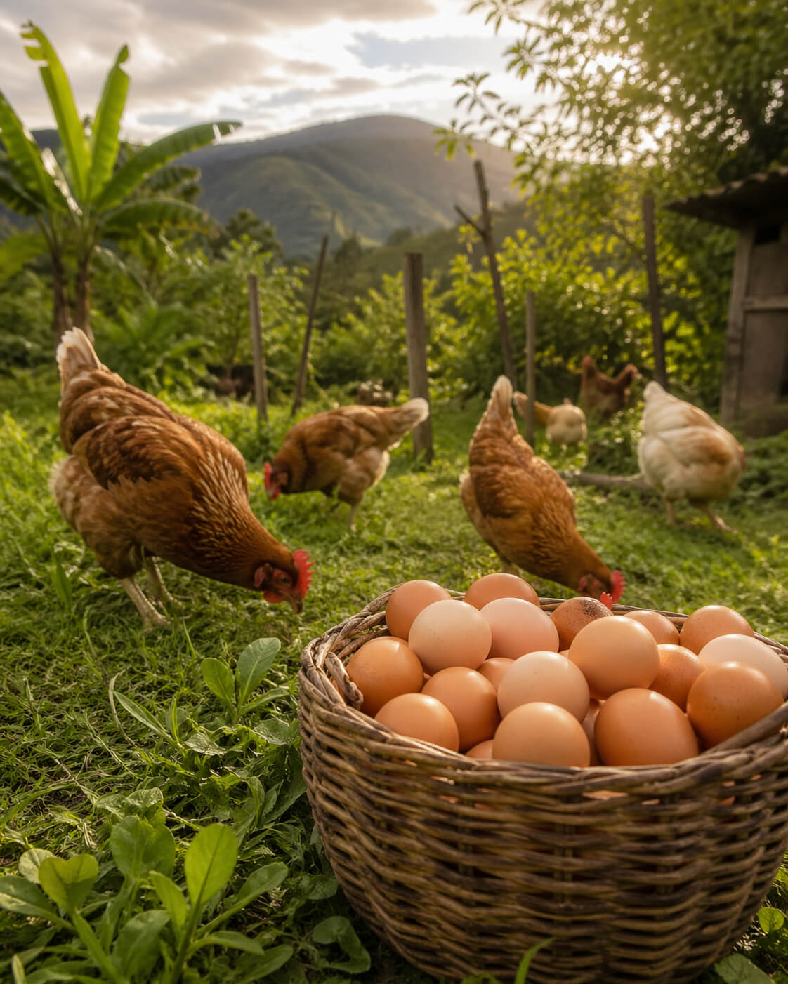 Gallinas libres y huevos frescos Huevos Zen